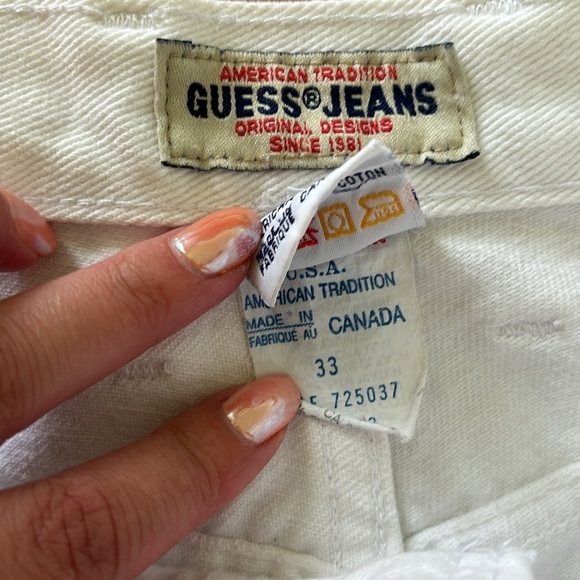 Vintage Guess Jeans - White, size 33 - Picture 2 of 4